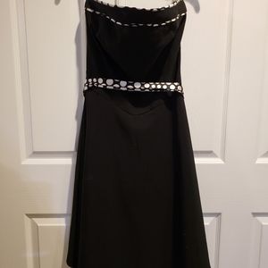 Black strapless dress